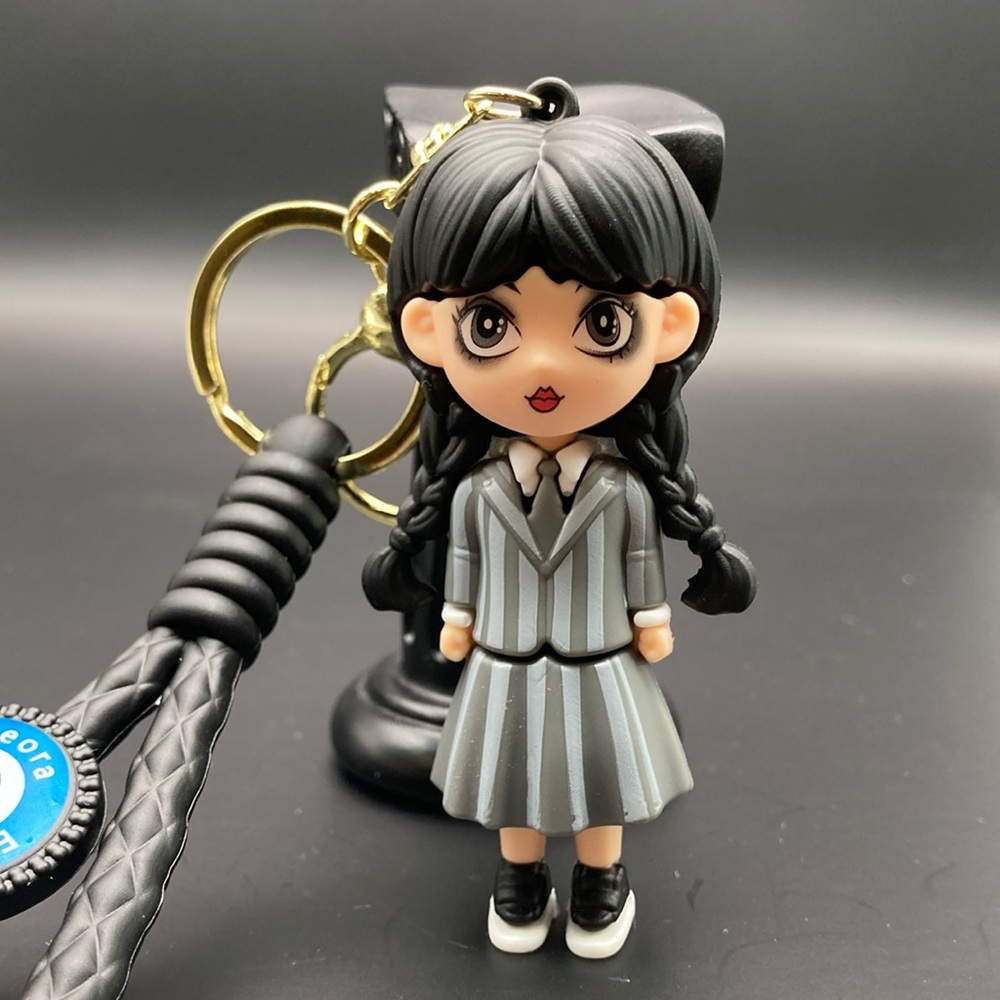 Wednesday Addams keychain